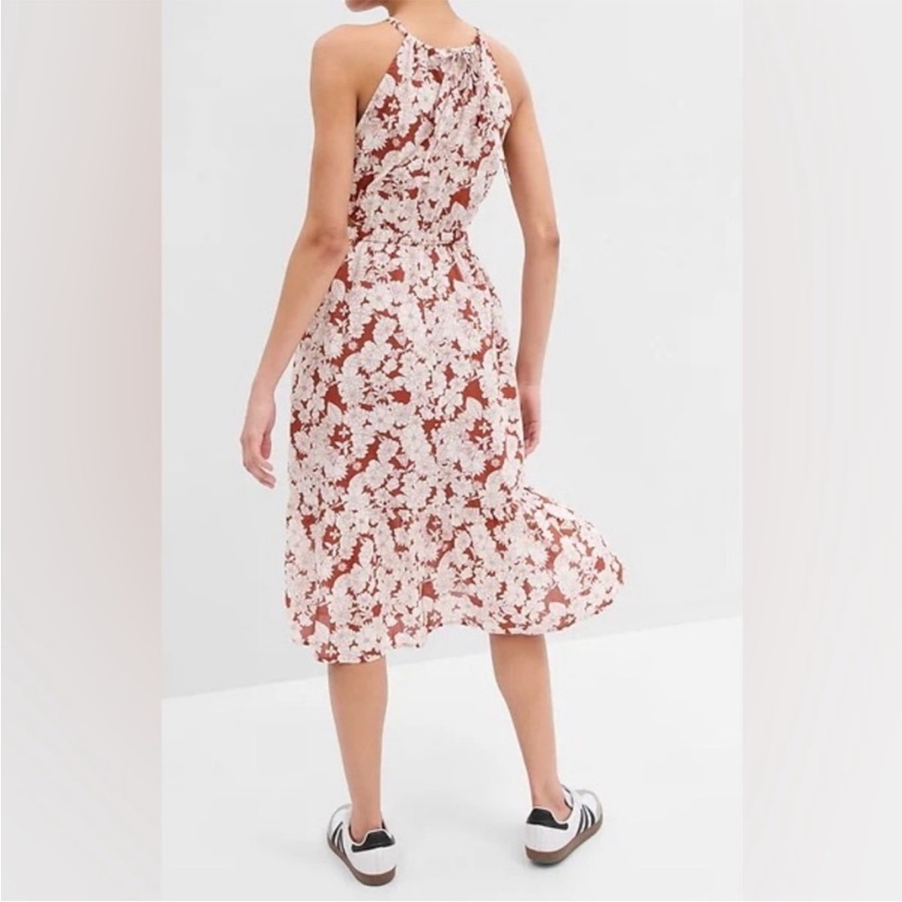 GAP Woman’s Brown&White Halter Dress with side Cut-Outs - Medium - Picture 2 of 15